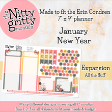 Load image into Gallery viewer, January New Year ’23 - The Nitty Gritty Monthly - Erin Condren Vertical Horizontal