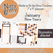 Load image into Gallery viewer, January New Year&#39;s Eve - The Nitty Gritty Monthly - Erin Condren Vertical Horizontal