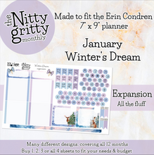 Load image into Gallery viewer, January Winter’s Dream - The Nitty Gritty Monthly - Erin Condren Vertical Horizontal