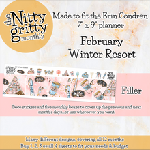 Load image into Gallery viewer, February Winter Resort - The Nitty Gritty Monthly - Erin Condren Vertical Horizontal