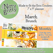 Load image into Gallery viewer, March Brunch - The Nitty Gritty Monthly - Erin Condren Vertical Horizontal