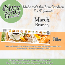 Load image into Gallery viewer, March Brunch - The Nitty Gritty Monthly - Erin Condren Vertical Horizontal