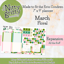 Load image into Gallery viewer, March Floral - The Nitty Gritty Monthly - Erin Condren Vertical Horizontal