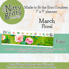Load image into Gallery viewer, March Floral - The Nitty Gritty Monthly - Erin Condren Vertical Horizontal