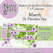 Load image into Gallery viewer, March St. Patrick&#39;s Day - The Nitty Gritty Monthly - Erin Condren Vertical Horizontal