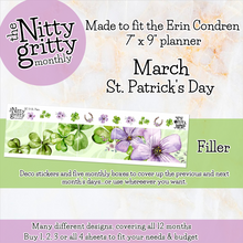 Load image into Gallery viewer, March St. Patrick&#39;s Day - The Nitty Gritty Monthly - Erin Condren Vertical Horizontal