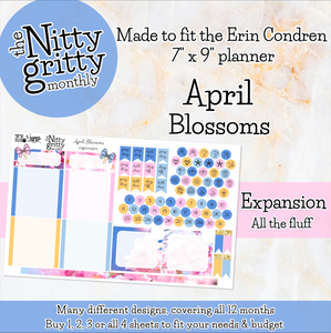 April Blossoms - The Nitty Gritty Monthly - Erin Condren Vertical Horizontal