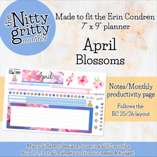 Load image into Gallery viewer, April Blossoms - The Nitty Gritty Monthly - Erin Condren Vertical Horizontal