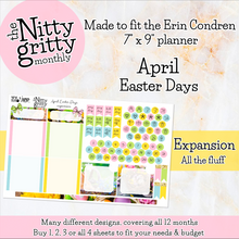 Load image into Gallery viewer, April Easter Days - The Nitty Gritty Monthly - Erin Condren Vertical Horizontal