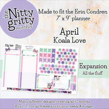 Load image into Gallery viewer, April Koala - The Nitty Gritty Monthly - Erin Condren Vertical Horizontal