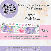 Load image into Gallery viewer, April Koala - The Nitty Gritty Monthly - Erin Condren Vertical Horizontal