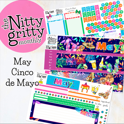 May Cinco de Mayo - The Nitty Gritty Monthly - Erin Condren Vertical Horizontal