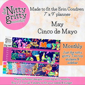 May Cinco de Mayo - The Nitty Gritty Monthly - Erin Condren Vertical Horizontal
