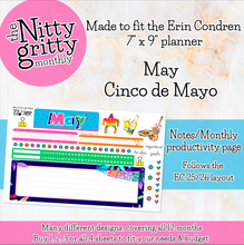 Load image into Gallery viewer, May Cinco de Mayo - The Nitty Gritty Monthly - Erin Condren Vertical Horizontal
