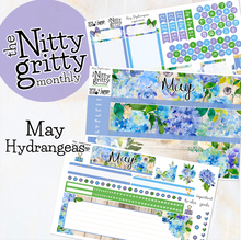 Load image into Gallery viewer, May Hydrangeas - The Nitty Gritty Monthly - Erin Condren Vertical Horizontal