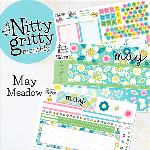 May Meadow - The Nitty Gritty Monthly - Erin Condren Vertical Horizontal