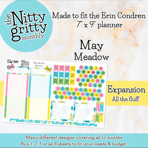 May Meadow - The Nitty Gritty Monthly - Erin Condren Vertical Horizontal