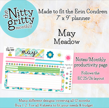 Load image into Gallery viewer, May Meadow - The Nitty Gritty Monthly - Erin Condren Vertical Horizontal