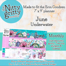 Load image into Gallery viewer, June Underwater - The Nitty Gritty Monthly - Erin Condren Vertical Horizontal