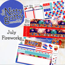 Load image into Gallery viewer, July Fireworks - The Nitty Gritty Monthly - Erin Condren Vertical Horizontal