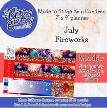Load image into Gallery viewer, July Fireworks - The Nitty Gritty Monthly - Erin Condren Vertical Horizontal