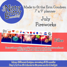 Load image into Gallery viewer, July Fireworks - The Nitty Gritty Monthly - Erin Condren Vertical Horizontal