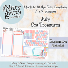 Load image into Gallery viewer, July Sea Treasures - The Nitty Gritty Monthly - Erin Condren Vertical Horizontal