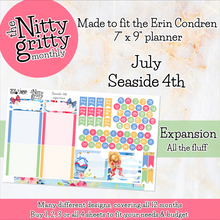 Load image into Gallery viewer, July Seaside 4th - The Nitty Gritty Monthly - Erin Condren Vertical Horizontal