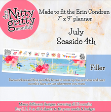 Load image into Gallery viewer, July Seaside 4th - The Nitty Gritty Monthly - Erin Condren Vertical Horizontal