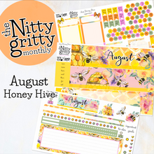 Load image into Gallery viewer, August Honey Hive - The Nitty Gritty Monthly - Erin Condren Vertical Horizontal