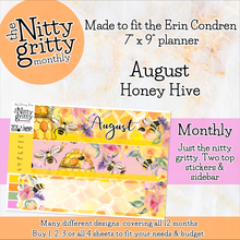 Load image into Gallery viewer, August Honey Hive - The Nitty Gritty Monthly - Erin Condren Vertical Horizontal