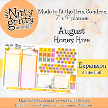Load image into Gallery viewer, August Honey Hive - The Nitty Gritty Monthly - Erin Condren Vertical Horizontal