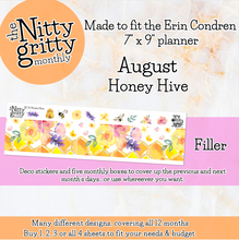 Load image into Gallery viewer, August Honey Hive - The Nitty Gritty Monthly - Erin Condren Vertical Horizontal