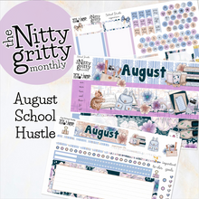 Load image into Gallery viewer, August School Hustle - The Nitty Gritty Monthly - Erin Condren Vertical Horizontal