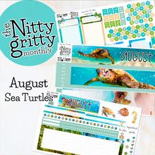 Load image into Gallery viewer, August Sea Turtles - The Nitty Gritty Monthly - Erin Condren Vertical Horizontal