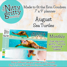 Load image into Gallery viewer, August Sea Turtles - The Nitty Gritty Monthly - Erin Condren Vertical Horizontal