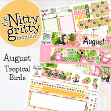 Load image into Gallery viewer, August Tropical Birds - The Nitty Gritty Monthly - Erin Condren Vertical Horizontal