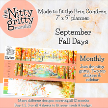 Load image into Gallery viewer, September Fall Days - The Nitty Gritty Monthly - Erin Condren Vertical Horizontal