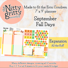 Load image into Gallery viewer, September Fall Days - The Nitty Gritty Monthly - Erin Condren Vertical Horizontal