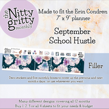 Load image into Gallery viewer, September School Hustle - The Nitty Gritty Monthly - Erin Condren Vertical Horizontal