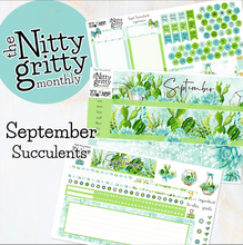 Load image into Gallery viewer, September Succulents - The Nitty Gritty Monthly - Erin Condren Vertical Horizontal