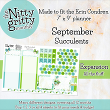 Load image into Gallery viewer, September Succulents - The Nitty Gritty Monthly - Erin Condren Vertical Horizontal