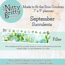 Load image into Gallery viewer, September Succulents - The Nitty Gritty Monthly - Erin Condren Vertical Horizontal