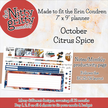 Load image into Gallery viewer, October Citrus Spice - The Nitty Gritty Monthly - Erin Condren Vertical Horizontal