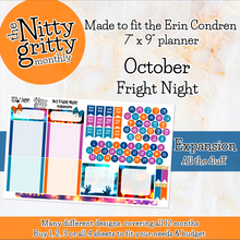 Load image into Gallery viewer, October Fright Night Halloween - The Nitty Gritty Monthly - Erin Condren Vertical Horizontal