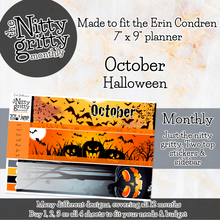Load image into Gallery viewer, October Halloween - The Nitty Gritty Monthly - Erin Condren Vertical Horizontal