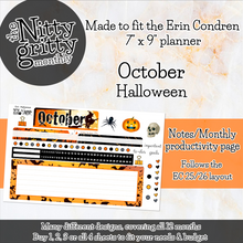 Load image into Gallery viewer, October Halloween - The Nitty Gritty Monthly - Erin Condren Vertical Horizontal