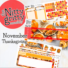 Load image into Gallery viewer, November Thanksgiving - The Nitty Gritty Monthly - Erin Condren Vertical Horizontal