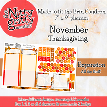 Load image into Gallery viewer, November Thanksgiving - The Nitty Gritty Monthly - Erin Condren Vertical Horizontal