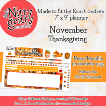 Load image into Gallery viewer, November Thanksgiving - The Nitty Gritty Monthly - Erin Condren Vertical Horizontal